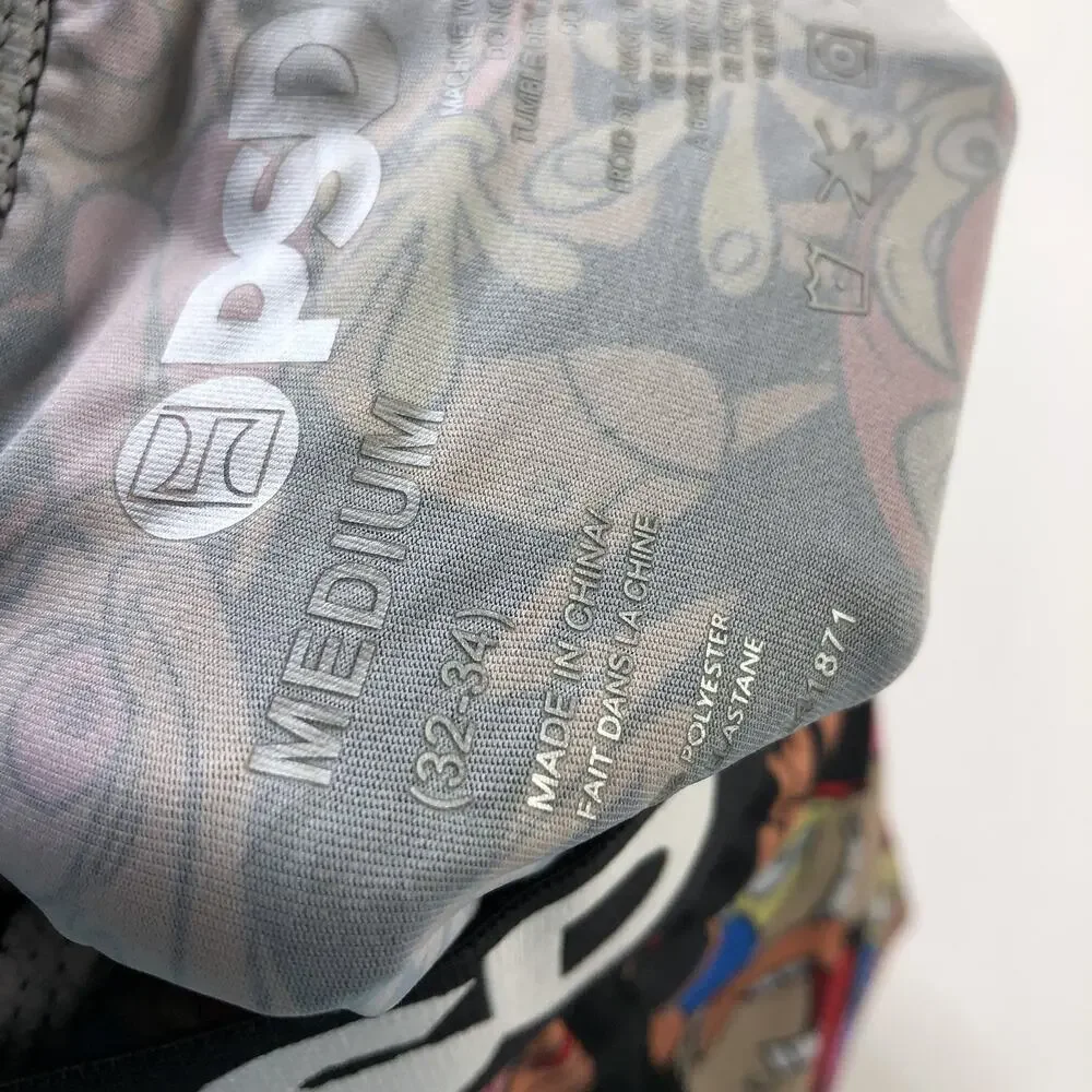 PSD NEW Medium 32-34 Men Ren & Stimpy Boxer Shorts 7 Inch Inseam Multicolor